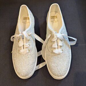 Keds X Kate Spade New York Glitter Celebration Sneakers (Bridal, Size 10)